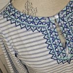 Cabana Life Womens‎ Blue White Tunic Dress Medium Photo 2