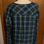 J. Jill Woman's Flannel Button Down Casual Shirt Size Large Green Photo 2