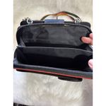 Vintage Datafax Organizer Crossbody Bag Colorful Striped Planner Purse Black Photo 3