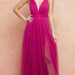 Maniju pink tulle maxi prom formal dress Photo 2