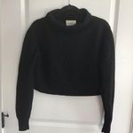 Wilfred Free Womens Crew Neck Long Sleeves Cropped Sweater Black Wool Size M Size M Photo 0