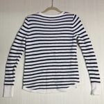 Loft  Women's‎ Sweater Sz S Black White Striped Long Sleeve Crew Neck Photo 9