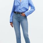 Madewell NWT  Petite Stovepipe Jeans Carey Wash Blue Photo 0