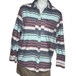 BDG Urban Outfitters Striped Long Sleeve Button Up Flannel Size Large Photo 0