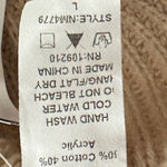 Windsor  Lace Up Brown/Tan Long Sleeve Knit Sweater NWT Photo 7