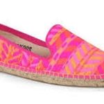 Soludos Malhia Kent plaid bright boho espadrilles shoes size 9 pink oran… Photo 0