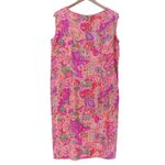 Vintage 60s‎ Handmade Paisley Sheath Dress Womens Pink Mod Psychedelic Size 12 Photo 3