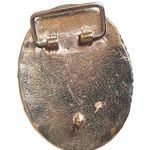 Vintage Mosaic Stone Belt Buckle – Teal Dyed Magnesite/Howlite + Cat’s Photo 5