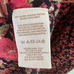 Free People  Boho Red Black Floral Crop Jumpsuit Size Medium Photo 12