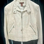 Bandolino COPY - White 100% leather women’s jacket  size extra large USED Photo 0
