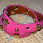 Tory Burch Double Wrap Magenta Stud Bracelet Photo 2