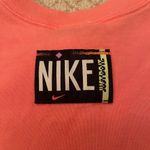 Nike  neon pink black embroidered collar swoosh logo tank top women’s size large Photo 3