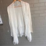 Tempo Paris NWT  100% Silk Ruffle Cardigan Made in Italy S Photo 1