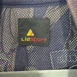 Liz Sport Vintage Jacket Size Medium Navy Full Zip Tennis Windbreaker Cotton Blue Photo 5