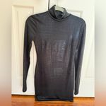 Forever 21  Black Shimmer Pattern Long Sleeve Bodycon Dress Photo 1