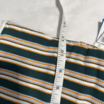 Adidas  Originals Rib Shorts Womens XS Green Multicolor Striped Trefoil JC6182 Photo 6