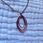 Monet Vintage‎  Gold necklace orbital oval pendant rotating dainty neutral Photo 6