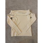 Dreamers by Debut Cream Wide Cowl Neck Ribbed Sweater S/M Photo 0