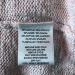 Sag Harbor Asymmetrical Cowl Neck Metallic Pink Sweater Size PM Photo 8