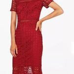 Darity Red Crochet Lace Dress Cocktail Party Formal XS Photo 0