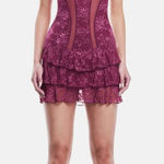 OW Collection Eleanor Mini Dress | Cherry Lacquer | Size M Photo 0