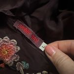 Johnny Was  Boston Embroidered Tunic Top Eggplant Size L Photo 3