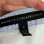 White House | Black Market  • Chambray Blue Soft Skirt Embroidered Trim Eyelet Photo 5