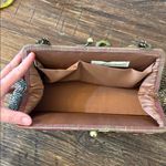 Mary Frances Vintage Embroidered Purse Beaded Floral Chain Strap Kiss Lock Bag Purple Photo 7