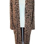 Revolve LNA Clothing Brushed Dean Long Cardi Leopard casual duster neutral Photo 0