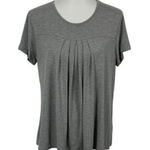 Latuza Pajama Top Medium Gray Short Sleeve Soft Lounge Sleepwear Basic Photo 0