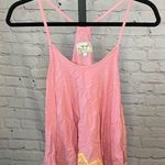 Light Pink Razor Back Tank Top Size Small Yellow Photo 0