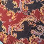Jaclyn Smith Vintage Y2K Paisley Skirt A Line Knee Length Red Brown Stretch XL Photo 3