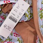 J.Crew NWT Blue Floral Plunge One-Piece Swim Bathing Suit Women's Size 24 Photo 5