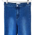 Blank Paige Stretchy High Rise Raw Hem Flare Jeans Photo 4