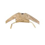 Bolero Cropped Sequin Cardigan size M Tan Size M Photo 3