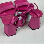 ZARA NWOT Geometric Heeled Satin Sandals Size EU 38 Photo 4