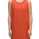 Nau Flaxible Tank Mini Dress Sleeveless Linen Blend in Orange Size XS Photo 0