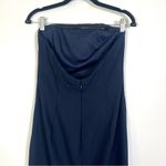 Dessy Collection Navy Blue Strapless Gown Photo 4