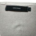 VERO MODA Womens Cardigan Sweater Open Front Cotton Ribbed Cream Size Medium Photo 2