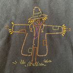 True Vintage Rhinestone Scarecrow Cropped Halloween Crewneck Black Size L Photo 1