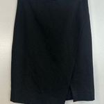 White House | Black Market NWT WHBM Black Ponte Asymmetrical Pencil Skirt Size 4 Photo 0