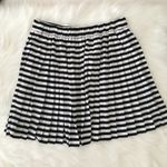Candie's Black and White Striped Pleated Skirt With Buttons Photo 1