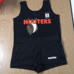 Hooters B75 #8 Girl Worn Sexy Uniform Tank & Shorts Black Size Small/Xs Photo 0