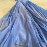 La Femme Periwinkle Strapless Prom Dress Photo 2