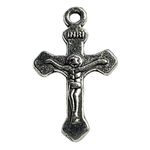 Crucifix Jesus Pendant Silver Tone Charm Bracelet Necklace Jewelry Craft Dangle Photo 0