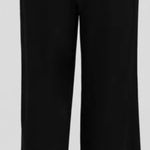 Eileen Fisher  Satin Straight Leg Pant Trousers Pull On Black Photo 0