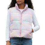 Juicy Couture Womens XL Rainbow Cloud Puffer Vest Boxy Zip Jacket Y2K Revival Photo 0