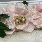 𝅺KENNETH Jay Lane Faux Pearl Gold Tone Earrings Photo 3