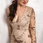 Showpo Cocktail Dress Gold Size 12 Photo 0