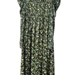 Scotch & Soda  Floral Print Lace Long Sleeves Midi Dress Green Medium M Photo 2